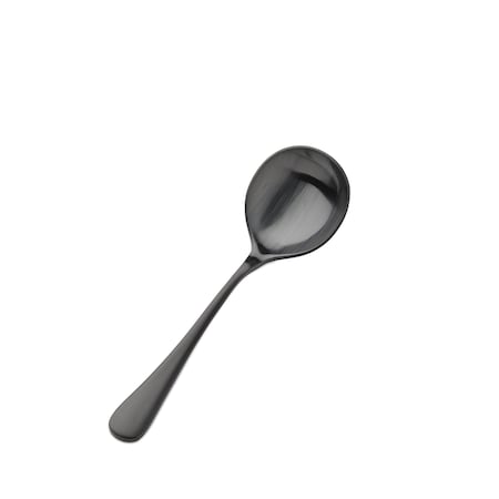 Bon Chef Como, Bouillon Spoon, Satin Finish, 18/10, 6.38" - Black Matte , set of 12 S4101BM